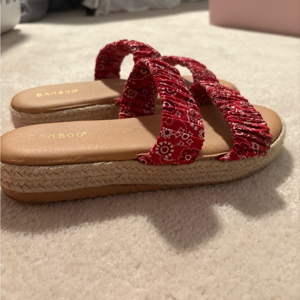Red Platform Sandals - Picture 4 of 7